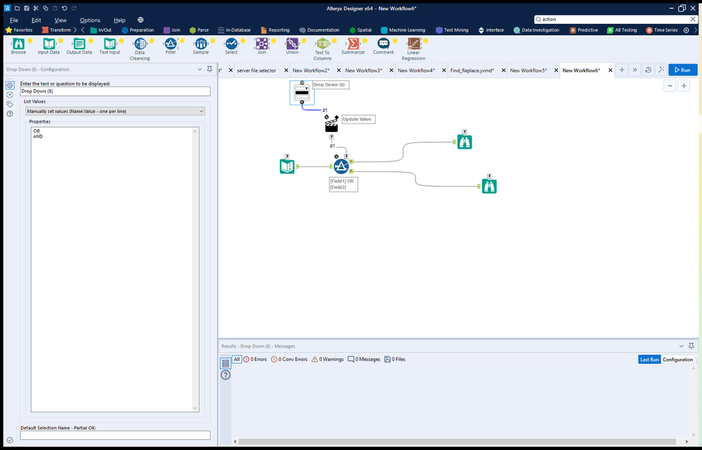 Update Operators with Action Tool - Alteryx