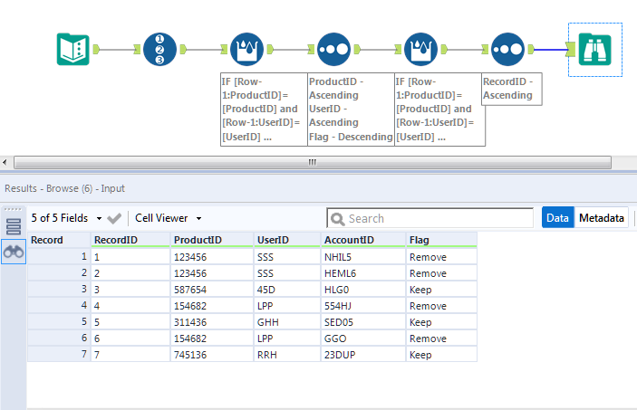 Match Rows based on two or more attributes - Alteryx