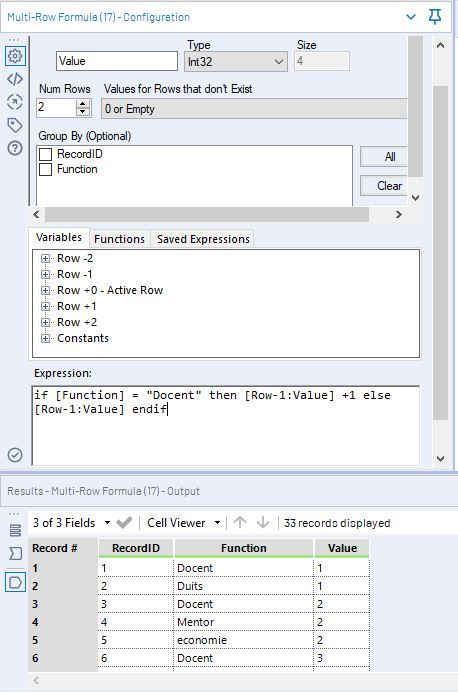 Observe row values inbetween duplicate values - Alteryx