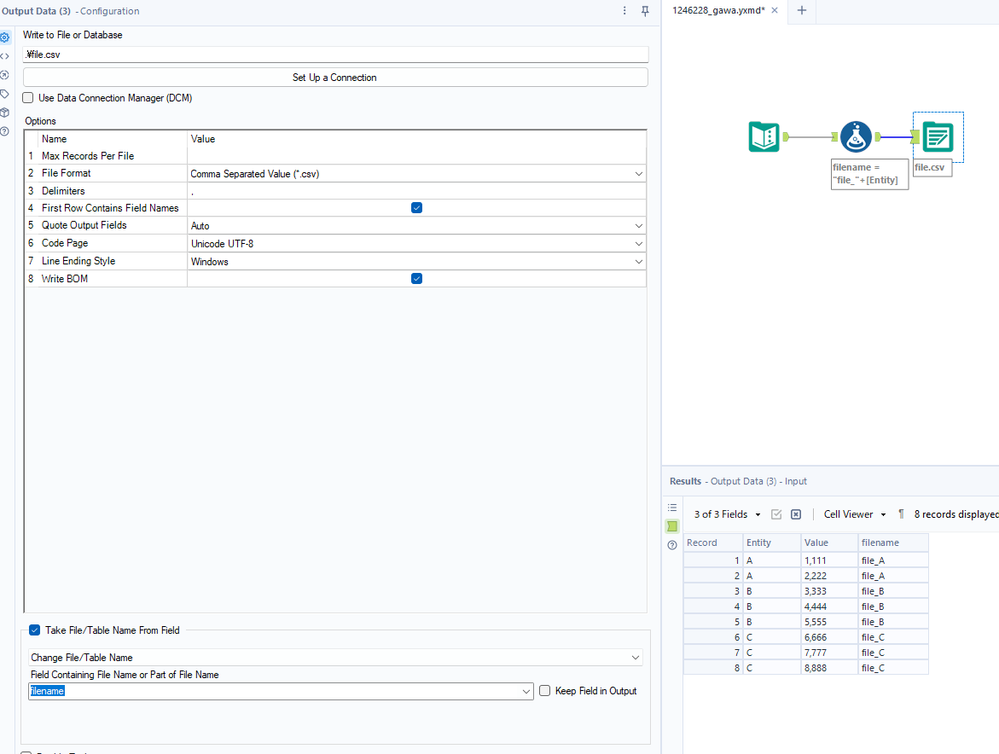 Filter rows based on values in a column - Alteryx