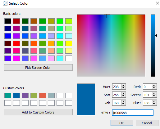Add HTML Color # option to edit colors available from brand themes etc ...