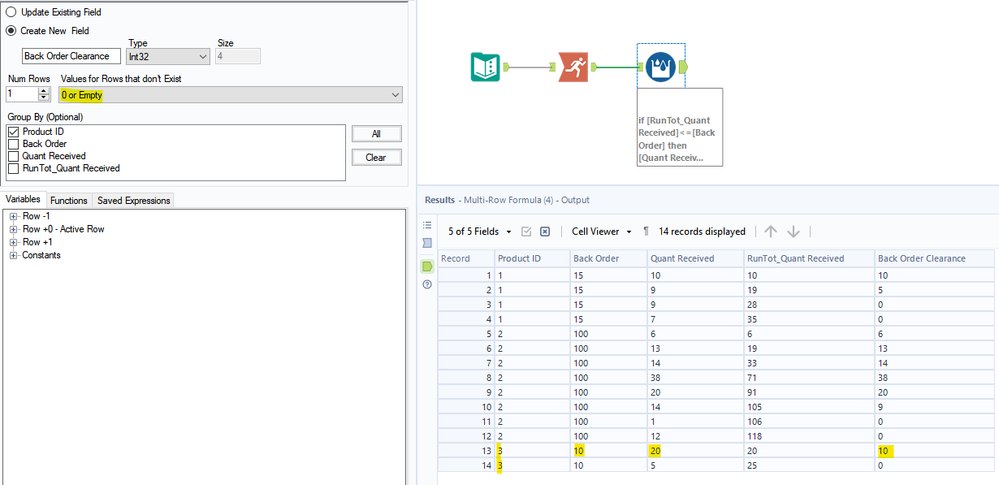 Multi-Row Formula Tool - Alteryx