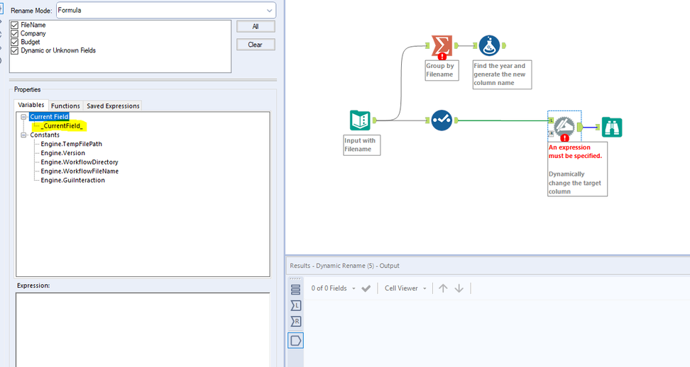 Dynamic Rename Tool Automate Column name with File name - Alteryx