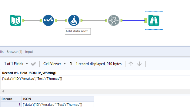 Output to JSON - Alteryx