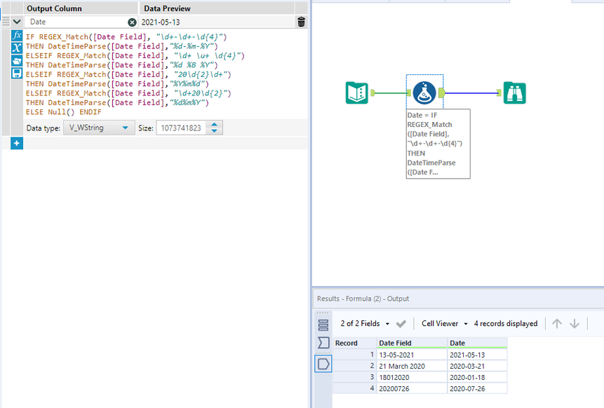 Convert multiple Date formats from String to Date data type - Alteryx