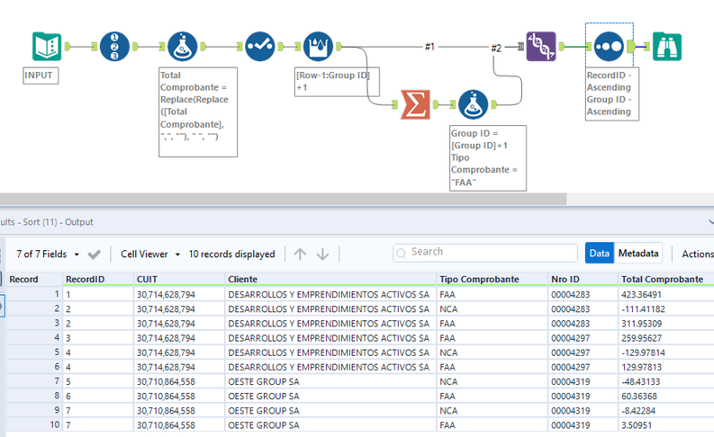 Generate rows by summing the values - Alteryx