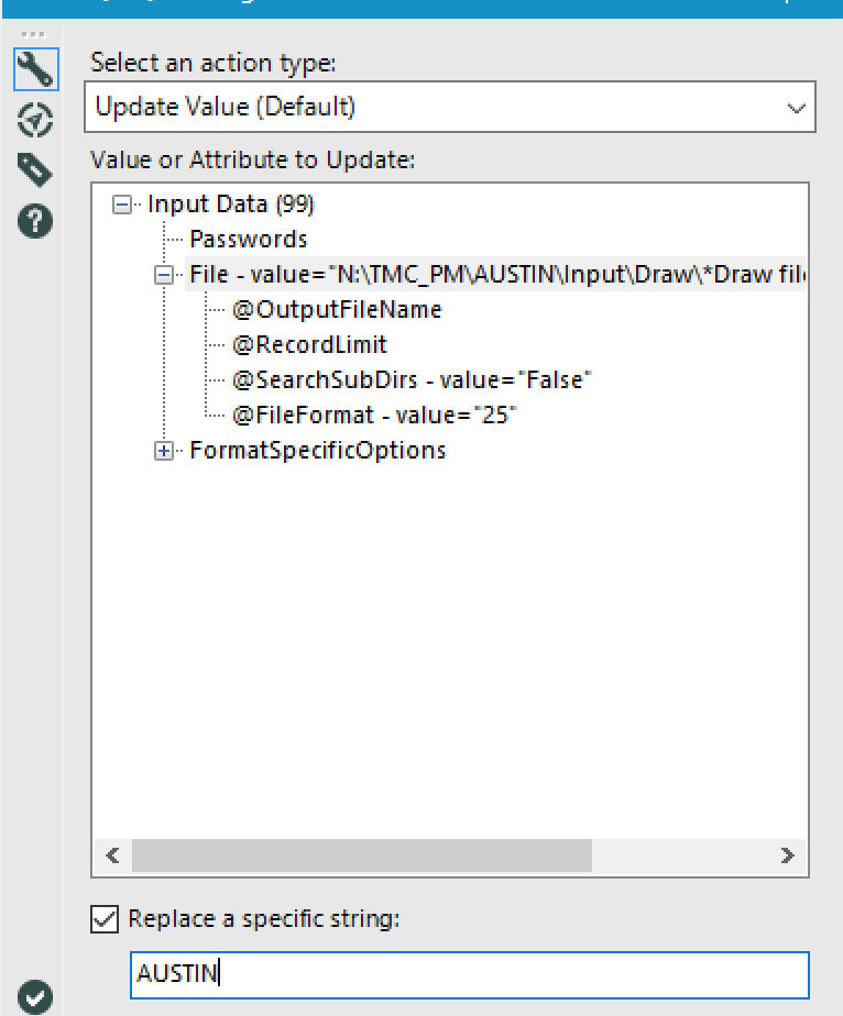 Update Input path using a drop down - Alteryx