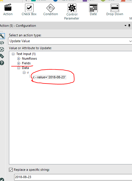 Action Update Value Replace a specific string does not work for Query ...