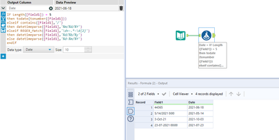 Multiple date formats in one column - Alteryx