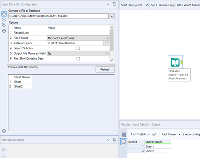 How to configure Dynamic Input tool where tab name changes - Alteryx