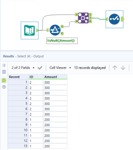 Copy value from one column based on condition in other column - Alteryx