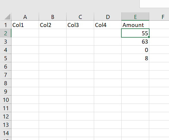 Filling the columns based on Amount column values - Alteryx