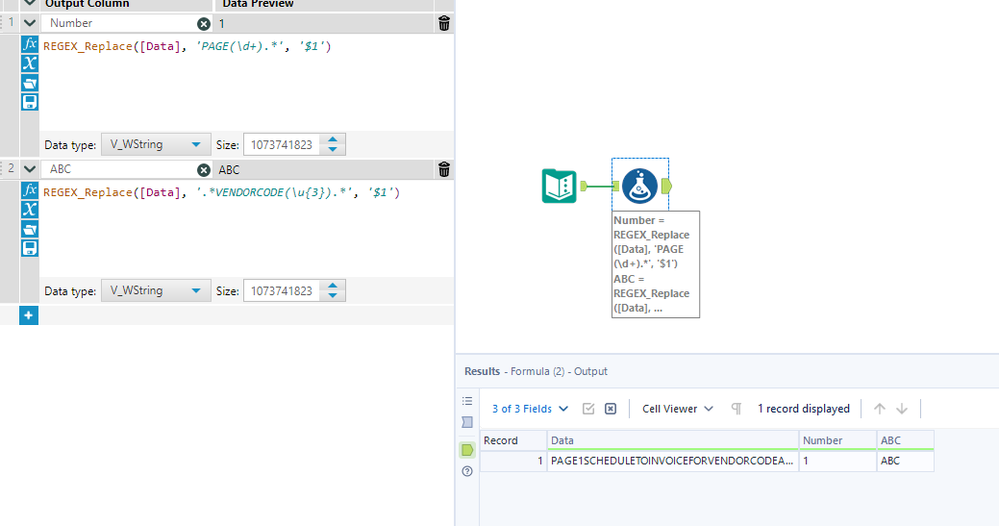 Regex characters in a string - Alteryx