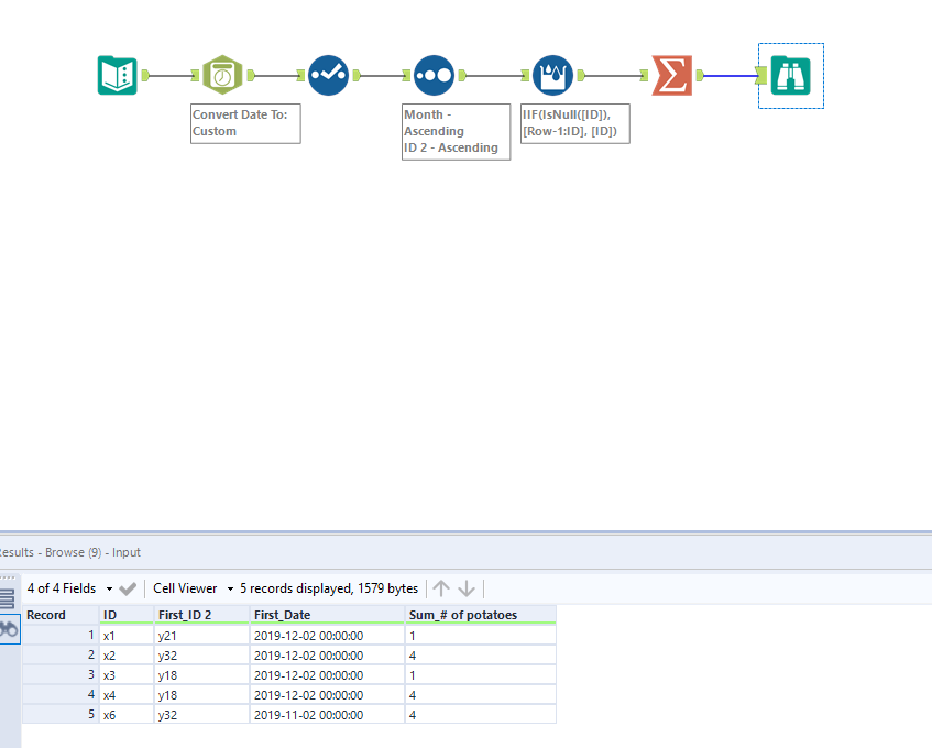 Reatribute values to other rows based on criterias - Alteryx