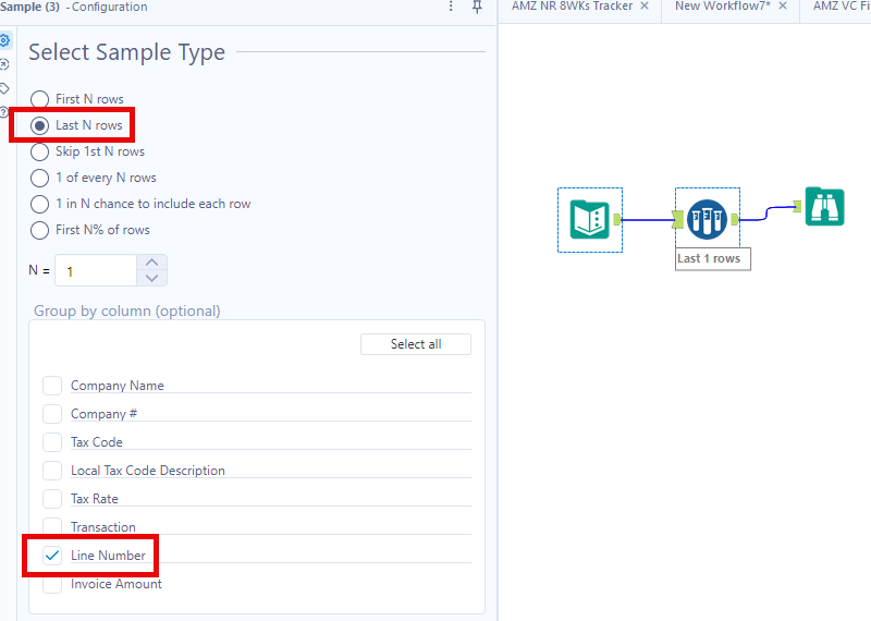 Filter Specific Rows from Data - Alteryx