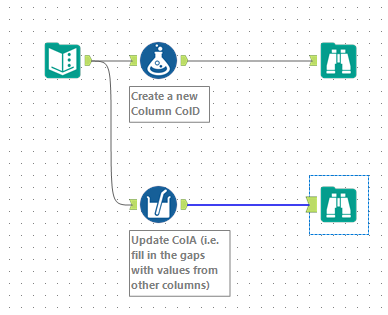 Merging columns to remove nulls and create one complete list - Alteryx