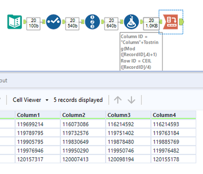 Split the lines of a column in more than two columns - Alteryx