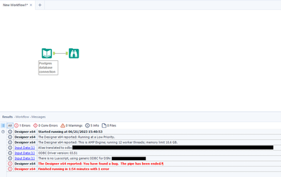 New issue connecting to PostgreSQL database in Designer Desktop version ...