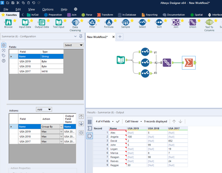Noob - Consolidate Data Table - Alteryx