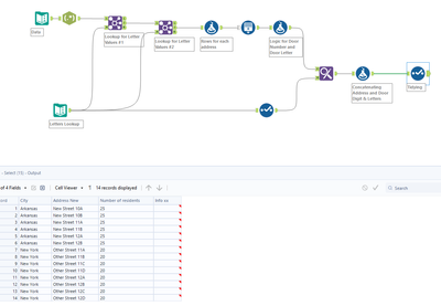 Generate new rows for addresses with letters and numbers - Alteryx