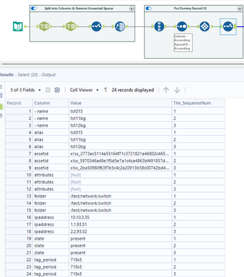 how to convert rows in a text file to columns - Alteryx