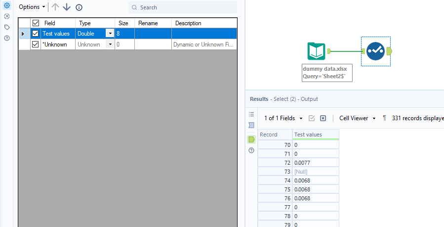 Replace dash value but not -ve sign values within a field - Alteryx