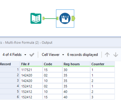 How to have add a counter for duplicates in a table - Alteryx