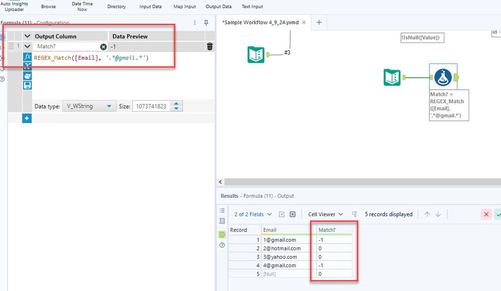 Regex_ Match for an Email Domain - Alteryx