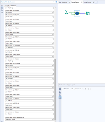 Difference between multiple variable dates along multiple rows - Alteryx