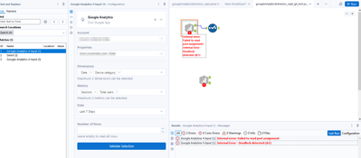 Internal Error - Deadlock detected (@1) - Alteryx