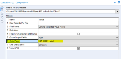 Special Characters getting replaced in Output tool - Alteryx