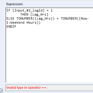 Multi-Row Formula: Malformed if Statement - Alteryx