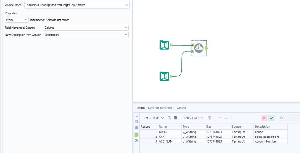 Dynamic Rename Tool Automatically Populating the