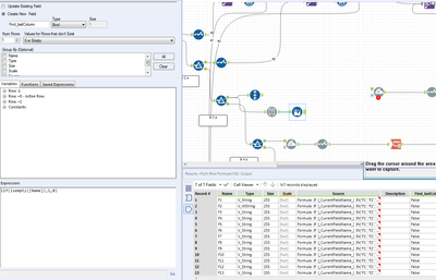 how to find last column with value? - Alteryx