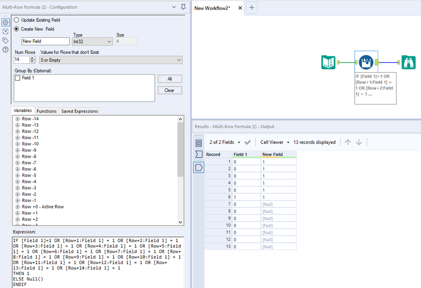 checking condition within a value range - Alteryx