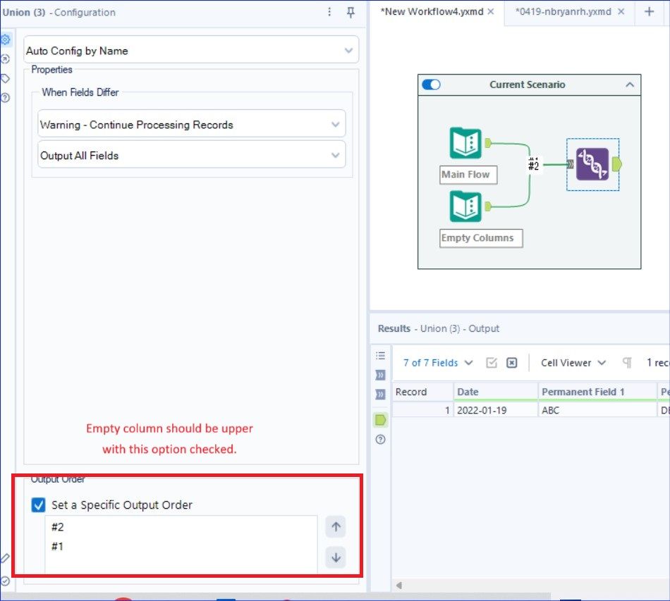 Creating a formula based on a column existing or not - Alteryx