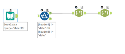 how to insert a row that concatenates the two rows below it - Alteryx