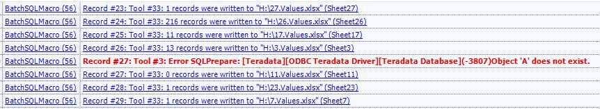 Dynamic Input SQL Error handling - Alteryx