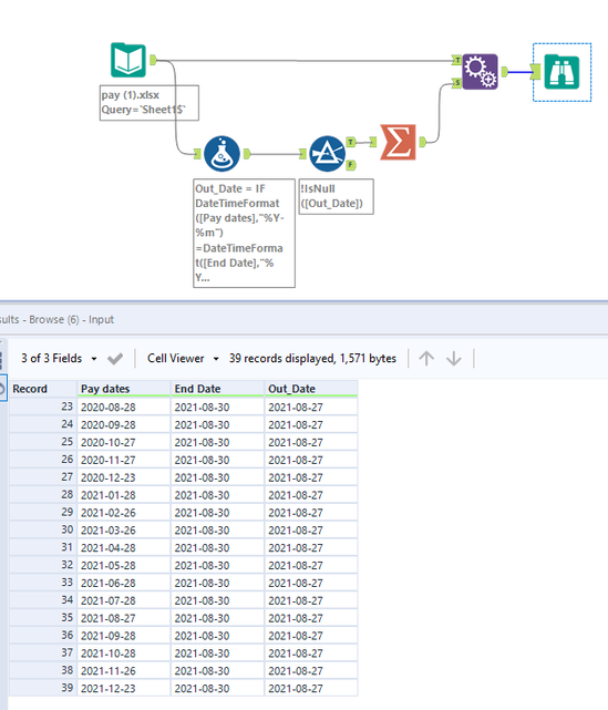Replace the blank/Null() values with the date in the column - Alteryx