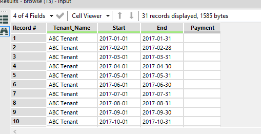 Summing records based on Start and End Date - Alteryx