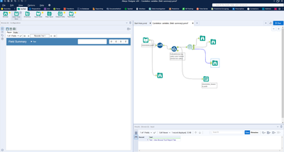 Interactive Output of Field Summary tool not working - Alteryx
