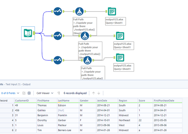 Input / Dynamic Input Tool with Sheets - Alteryx