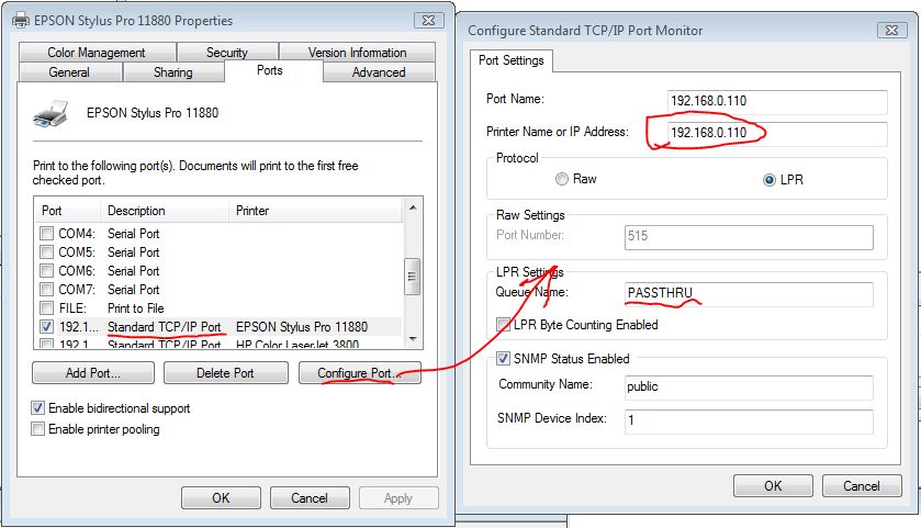 TCP/IP Printer ports - HELP PLEASE - Verizon