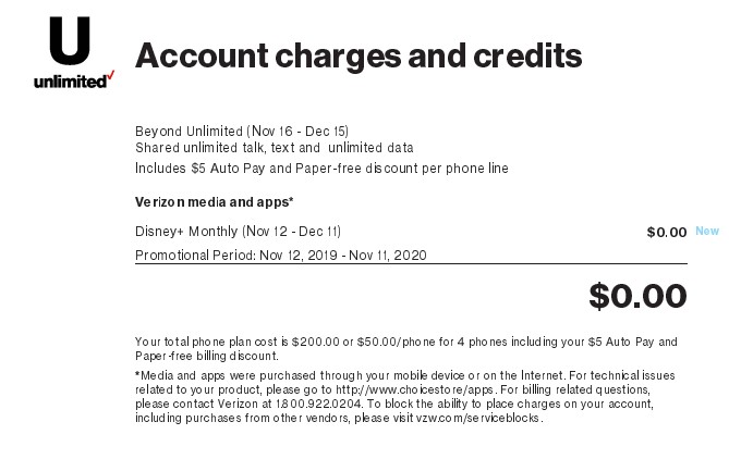 Disney plus tax - Verizon
