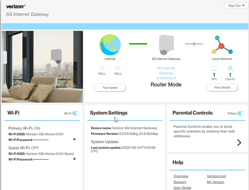Verizon Internet Gateway NCQ1338 Bridge Mode - Verizon