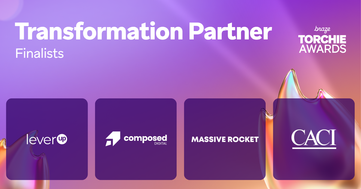 Transformation Partner of the Year Finalists Braze Torchie Awards