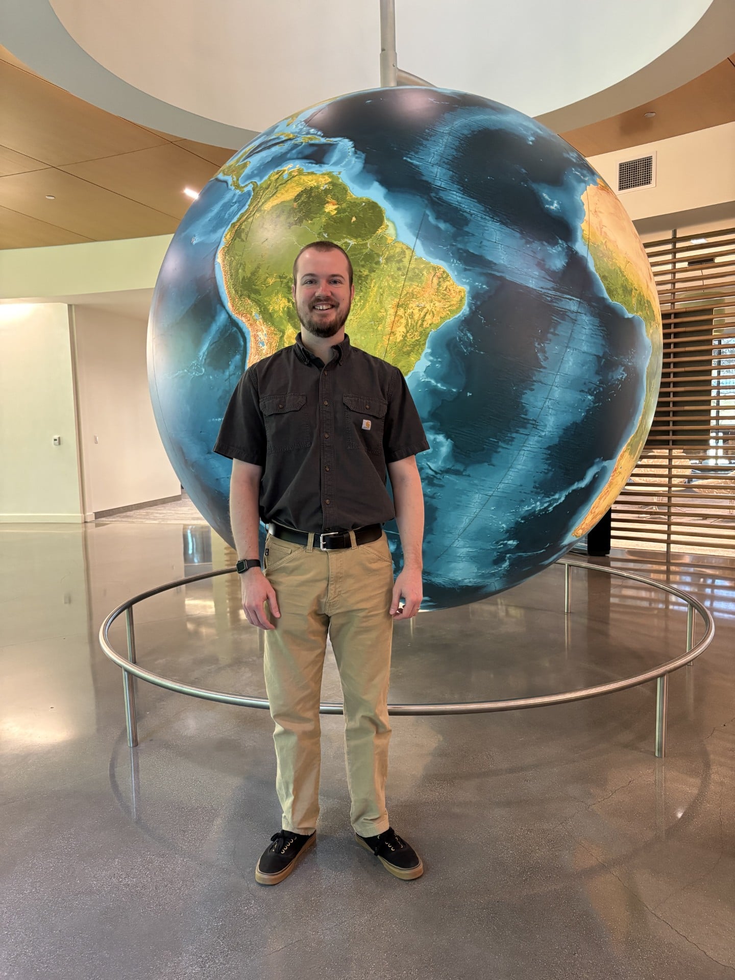 Me and the Globe in Bldg E.jpg Me and the Globe in Bldg E.jpg