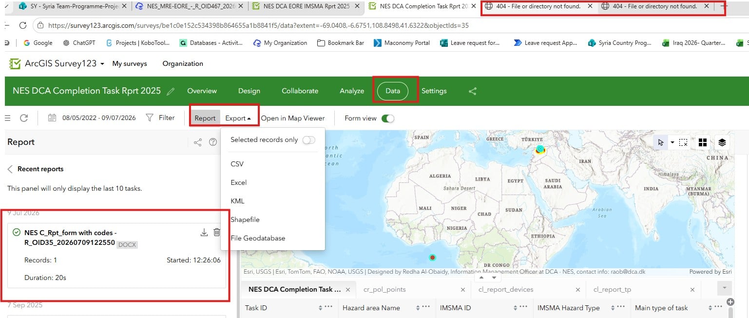 Survey123 export data and report export error.jpg Survey123 export data and report export error.jpg