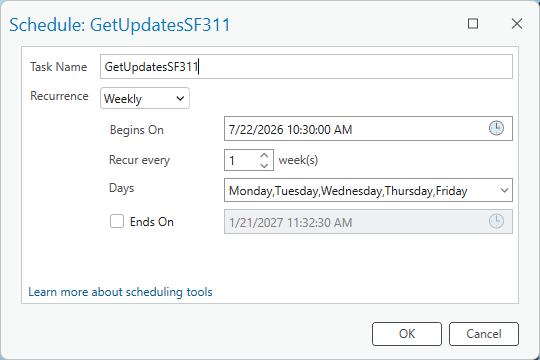 Schedule ETL