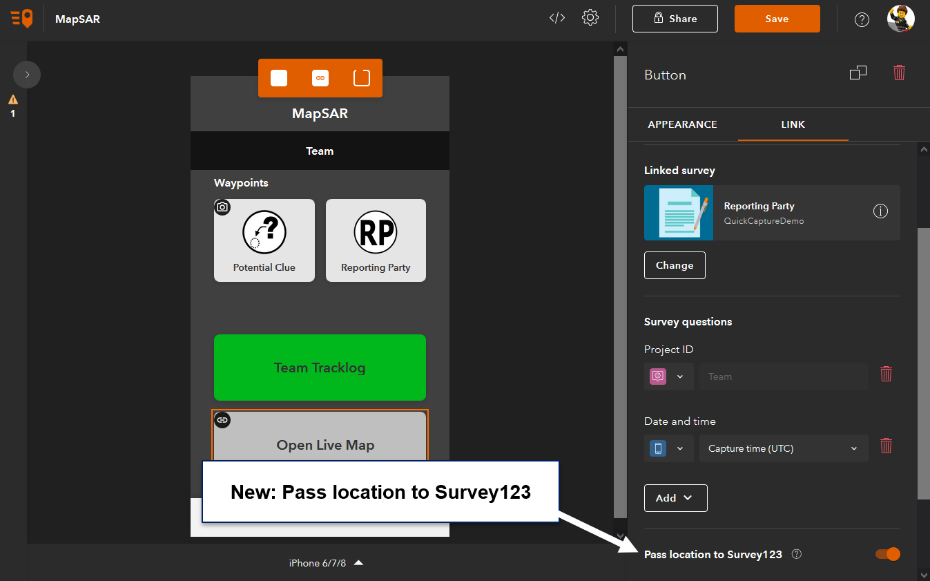 Designer Pass Location to Survey123.png Designer Pass Location to Survey123.png